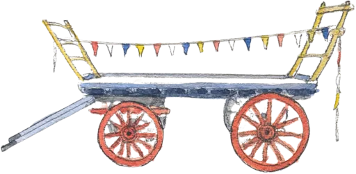 hand drawn cart